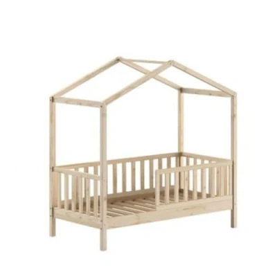Abbildung von Home affaire Hausbett, in 70x140 cm mit Dachaufbau, Rausfallschutz, Lattenrost und 3 Farben