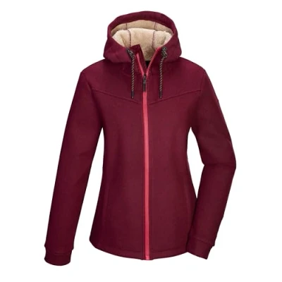 Abbildung von G.I.G.A. DX by killtec Fleecejacke &quot;GW 38 WMN KNTFLC JCKT&quot;, Strickfleecejacke mit Teddyfutter, verstellbarer Kapuze, Kinnschutz