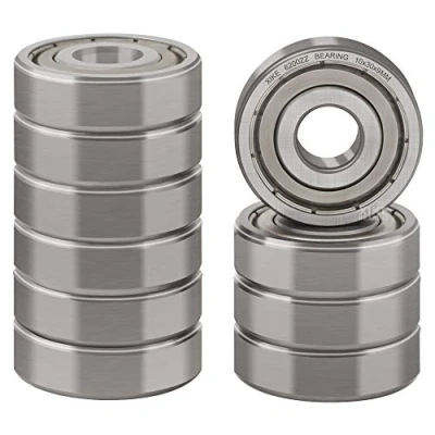 Abbildung von XiKe 6200ZZ Kugellager 10x30x9mm Vorgeschmiert｜Chromstahl｜Metall Doppeldichtung, 6200 2Z Rillenkugellager mit Abdeckungen, 10er Packung