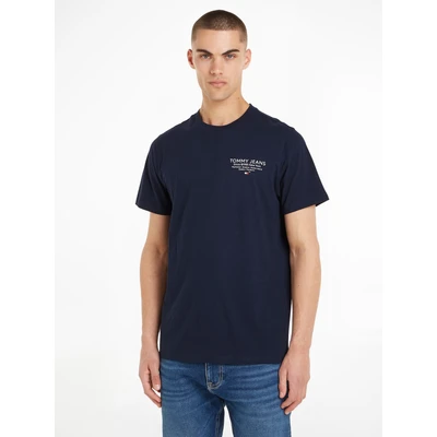 Abbildung von Tommy Jeans SLIM Essential Graphic TEE Tshirt print, Herren, Größe: Small, Dark night navy