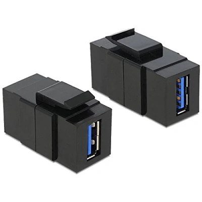 Abbildung von DELOCK Keystone Modul USB 3.0 A Buchse &gt; schwarz, 86369