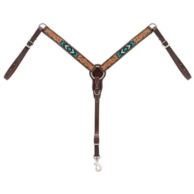Abbildung von Turquoise Cross Türkis Perlen Pony Brustkragen