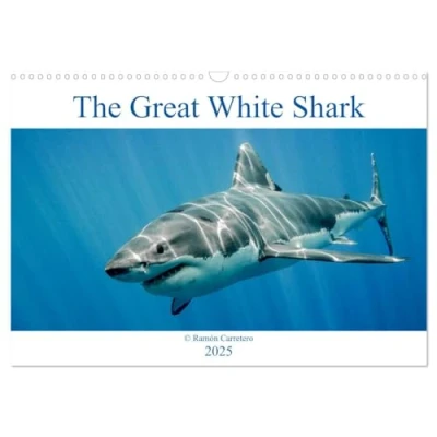 Abbildung von the Great White Shark: King of Ocean (Wandkalender 2025 DIN A3 quer), CALVENDO Monatskalender
