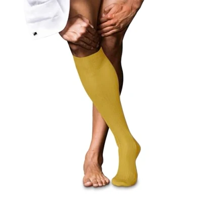 Abbildung von FALKE Herren No. 10 M KH Coton unies 1 paire Chaussettes Longues, Jaune (Nugget 1222), 43 44