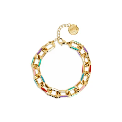 Abbildung von Singularu Rainbow LINK Armband, Damen, Größe: One Size, Gold coloured