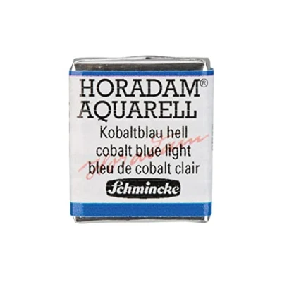Abbildung von Schmincke HORADAM® AQUARELL feinste Künstler Aquarellfarben, 487 Kobaltblau hell, 14 044, 1/2 Näpfchen