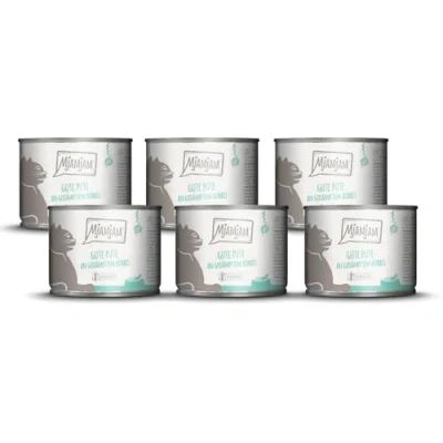 Abbildung von MjAMjAM Premium Nassfutter für Katzen gute Pute an gedämpftem Kürbis, 6er Pack (6 x 200 g), getreidefrei mit extra viel Fleisch