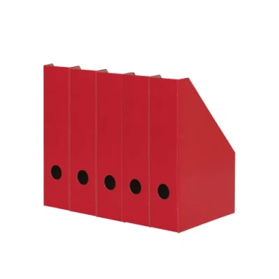 Abbildung von Landre Stehsammler A4, aus stabilem Karton, 7cm breit, rot, 5 Stück