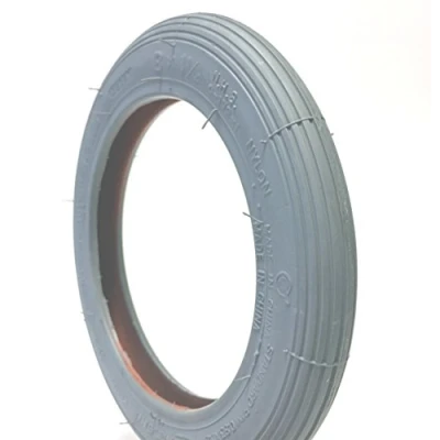 Abbildung von CST Rollstuhlreifen 8 x 1 1/4, auch 200x30, grau, Reifen mit Rillenprofil Leichtlauf, 2,5 bar (36 PSI), passend für manuellen Rollstuhl, Top Qualität