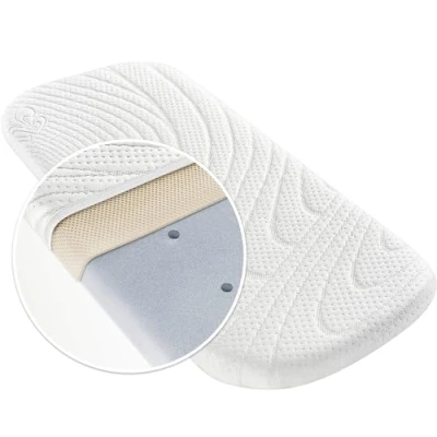 Abbildung von Babymatratze Tencel &amp; Dry, Alvi®, 5 cm hoch, Kinderwagen Matratze mit Nässeschutz vertikalen Luftkanälen 75x33