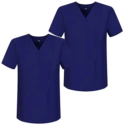 Abbildung von MISEMIYA Pack*2 Arbeitskleidung Unisex Spitze Kragen Kurze Medizinische Uniformen Ref.817 Large, Lila 68