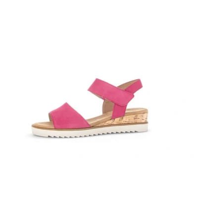 Abbildung von Gabor Comfort Keilsandalette, Damen, Größe: 40.5, Pink kork creme Schuhe
