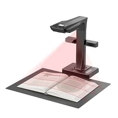 Abbildung von CZUR ET16 P Professioneller Buchscanner mit LED Fülllicht, OCR Dokumentenscanner 16 Megapixel Dokumentenkamera Visualizer für Windows und macOS Laser Verflachungstechnologie, bis zu A3 (16 MP)
