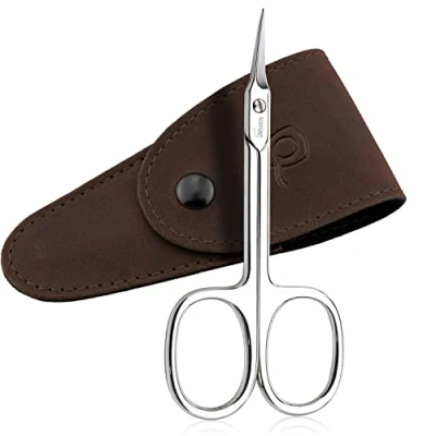 Abbildung von marQus Kombi Haut und Nagelschere Turmspitz Solingen Extra scharf mit gebogener Schneide Nagelscheren Etui Fingernagel Schere Nagelhautschere