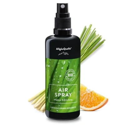 Abbildung von Allgäuquelle Raumduft Bio AirSpray Allgäuer Erfrischung (1 x 100ml), mit Lemongrass, Orange und Bergamotte