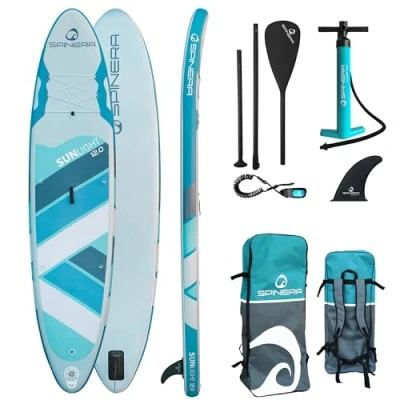 Abbildung von SPINERA Sun Light 12&#039;0&quot; SUP Board Stand Up Paddle aufblasbar Surfboard Paddel