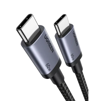 Abbildung von UGREEN 60W USB C auf Kabel PD 3.0 Ladekabe kompatibel mit iPhone 16 Pro Max, 15, Galaxy S24, A70, A25, MacBook M4, iPad 12.9 usw.(0.5M)