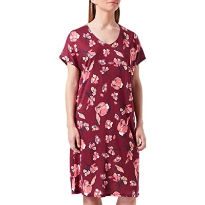 Abbildung von Schiesser Damen Sleepshirt 1/2 Arm Nachthemd, Weinrot, 36