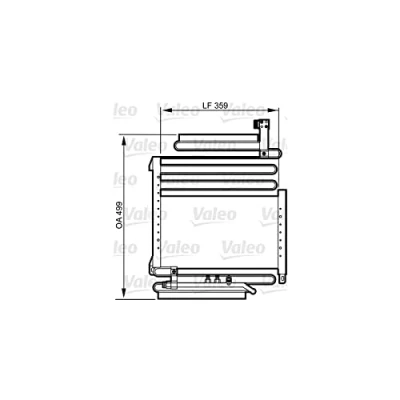 Abbildung von VALEO 814296 Klimakondensator ohne Trockner Aluminium 407 R 134a AUDI: 80 B4 Avant, Limousine, Coupe B3
