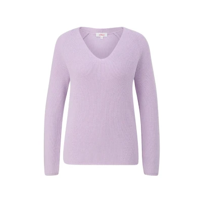 Abbildung von s.Oliver RAGLANÄRMELN Strickpullover, Damen, Größe: 44, Lavendel