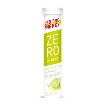 Abbildung von DEXTRO ENERGY ZERO CALORIES LIMETTE 12x20 Brausetabletten (12er Pack) Zusatz von Natrium, Magnesium, Chlorid, Calcium und Kalium für Elektrolyt Getränke, Ergänzung zum Workout, Zuckerfrei, Vegan