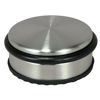 Abbildung von Haushalt International Türstopper aus Edelstahl, matt Maße: ca. Ø: 10 x H: 4,3cm 1100g (1 St)