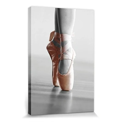 Abbildung von 1art1 Ballett Poster Spitzenschuhe, Relevé, Farbakzent Bilder Leinwand Bild Auf Keilrahmen XXL Wandbild Kunstdruck Als Leinwandbild 30x20 cm