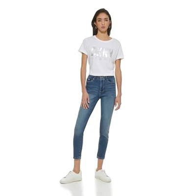 Abbildung von DKNY Women&#039;s Bleeker Super Stretch Shaping Skinny Jeans, Medium Wash Denim, 25