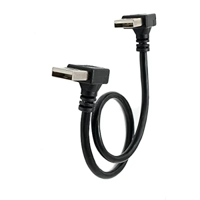 Abbildung von System S USB 2.0 Kabel 30 cm Typ A Stecker zu Winkel in Schwarz