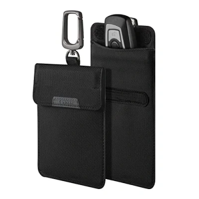 Abbildung von Spigen Klasden Keyless Go Tasche Auto RFID Signalblockierung Autoschlüssel Hülle Schutztasche Schwarz