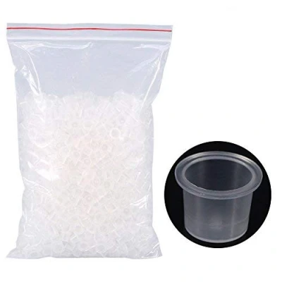 Abbildung von 1000 Teile/beutel Tattoo Ink Cups, Kunststoff Microblading Pigment Zubehör Klar Halter Behälter Cups 3 Größen(S)