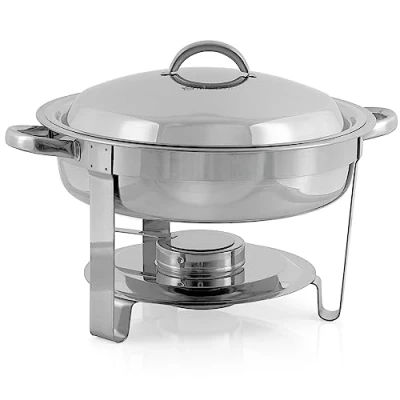 Abbildung von Mahlzeit Speisenwärmer Edelstahl Chafing Dish, 4,5 Liter, rund