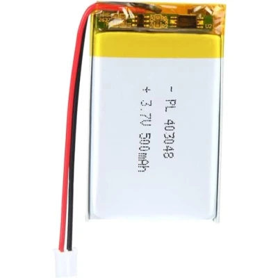 Abbildung von YUNIQUE GREEN CLEAN POWER Lithium Akku 3,7 V 500 mAh Modell 403048 mit Schutzschaltung wiederaufladbar, kompatibel Bluetooth Kopfhörern und TWS Kopfhörern, hohe Lebensdauer
