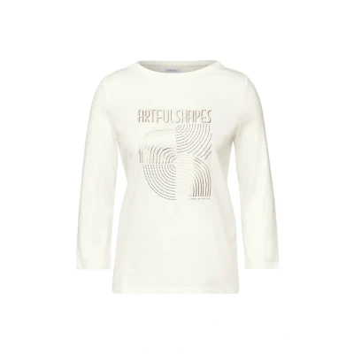 Abbildung von CECIL Damen B322764 Shirt Mit Schimmer Print, Vanilla White, L EU