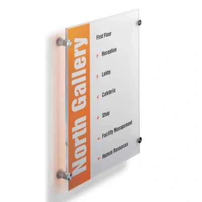 Abbildung von Durable Türschild Crystal Sign, 297 x 420 mm (A3), mit bedruckbarer Folieneinlage, transparent, 482619