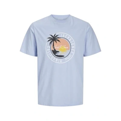 Abbildung von Jack &amp; Jones Gedruckt Tshirt print, Herren, Größe: Small, Chambray blue
