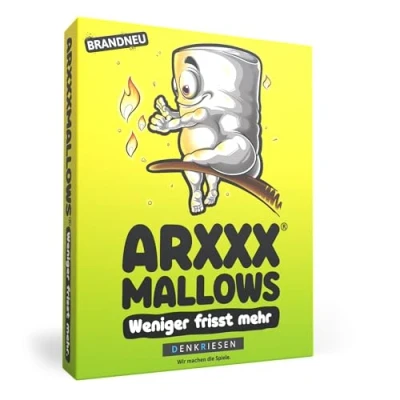 Abbildung von DENKRIESEN ARSCHMALLOWS® Weniger frisst mehr. Als Boxverpackung Kartenspiel Ab 9 Jahren 2 6 Spieler Familienspiel Lustiges Spiel Geschenkidee 62 Spielkarten Ostergeschenk
