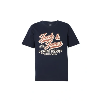 Abbildung von Jack &amp; Jones Jjelogo TEE O NECK Tshirt print, Herren, Größe: Medium, Sky captain