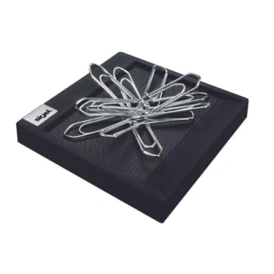 Abbildung von SIGEL SA536 Klammernhalter Cintano, Lederimitat, schwarz, 7,5 x cm