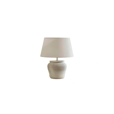 Abbildung von Lindby Tischleuchte Aelith, Ø 30 cm, weiß, Keramik, E27