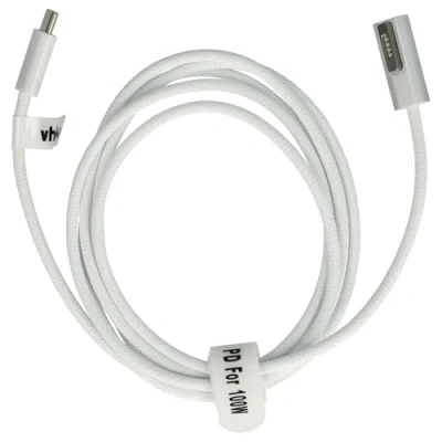 Abbildung von vhbw Adapterkabel USB Typ C auf MagSafe 2 kompatibel mit Apple MacBook Pro 15&quot; (Ende 2012 2017) Notebook, Laptop 170 cm, 100 W, Nylongewebe
