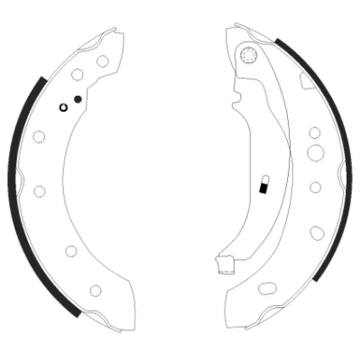 Abbildung von TEXTAR 91061800 Bremsbacken 203,2 38 mit Handbremshebel PEUGEOT: 206 Schrägheck, 206+ SW