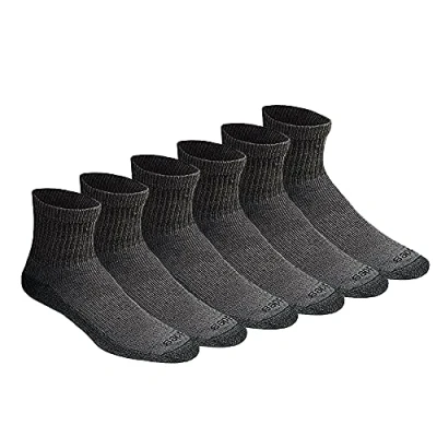 Abbildung von Dickies Herren Dri tech Moisture Control Quarter, Available in M XXL (6, 12, 18 Pairs) Socken, Anthrazit (6 Paar), Large (6er Pack)