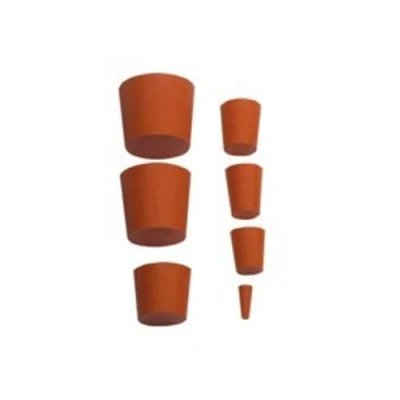 Abbildung von Deutsch &amp; Neumann Gummistopfen, Rot, 9mm Durchmesser, 20mm Höhe, 10 Stück