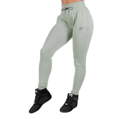 Abbildung von Gorilla Wear Pixley Sweatpants hellgrün atmungsaktive leichte bequem Jogginghose Hose mit Logo zum Sport joggen Laufen Alltag Workout Training aus Baumwolle Polyester ansprechende Passform, S