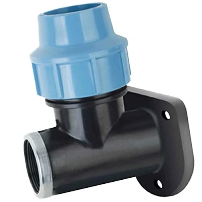 Abbildung von Wandwinkel mit Rohr Innengewinde 3/4&quot; Zoll IG PP Fitting Klemmverbinder Verschraubung Trinkwasser geeignet für PE Aussendurchmesser 25mm