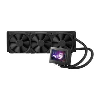 Abbildung von ASUS ROG Ryujin III 360 All in One Liquid CPU Kühler mit mm Kühler. Asetek Pumpe der 8. Generation, 3 x Noctua industrialPPC 120 Lüfter, 3,5 Zoll Farb LCD