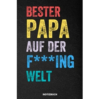 Abbildung von Notizbuch für Papa: Bester Papa der Welt Spruch Vatertag Journal werdende Papas