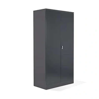 Abbildung von Schrank &amp; Stuhl XXL Werkzeugschrank Werkstattschrank/Stahlschrank mit 4 höhenverstellbaren, vollverzinkten Fachböden, 195x92x60, Anthrazit