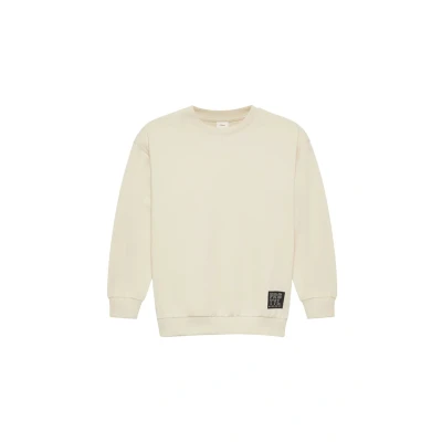 Abbildung von s.Oliver MIT BÜNDCHEN UND Logopatch Sweatshirt für Kinder, Größe: 146/152, Helles sand